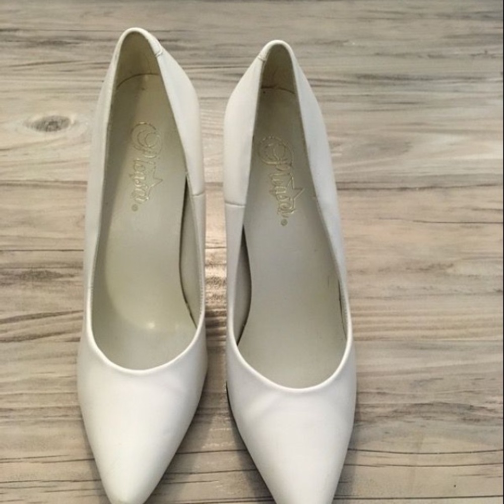 White Matte Pumps
